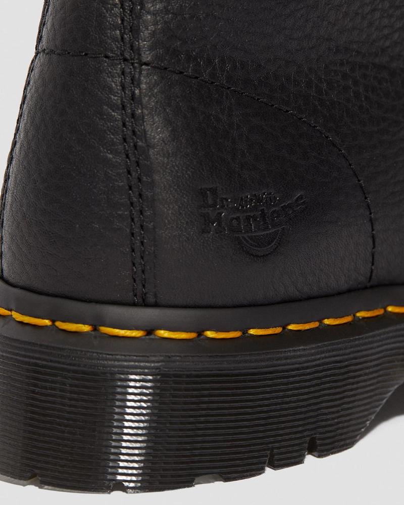 Dr Martens Icon 7B10 Leren Steel Neus Werklaarzen Heren Zwart | NL 182DFM